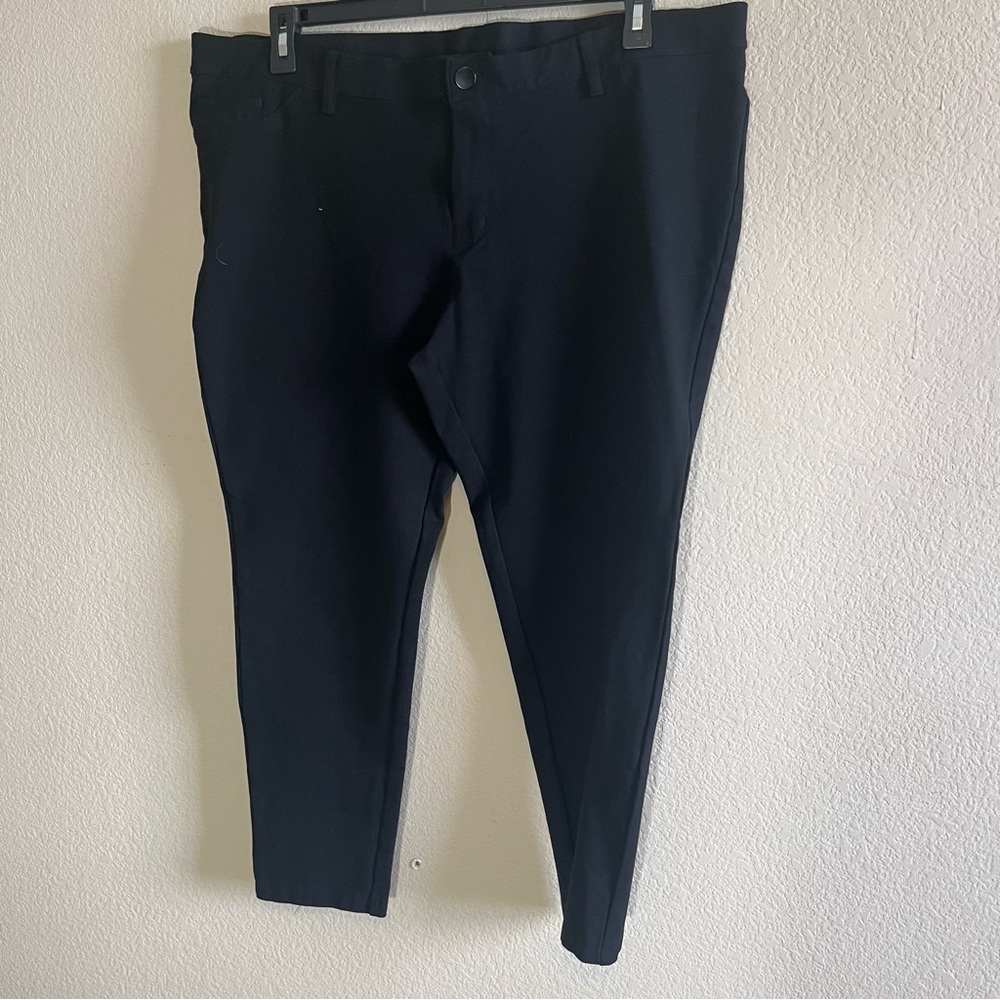 Ava & Viv Black Pants Women's 22W 2 Back Pockets with Zipper and Button Fly